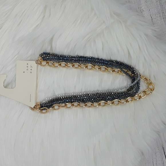 A New Day Necklace Beaded Large Chain Necklace Womens Fashion Beaded Chain - Picture 2 of 5